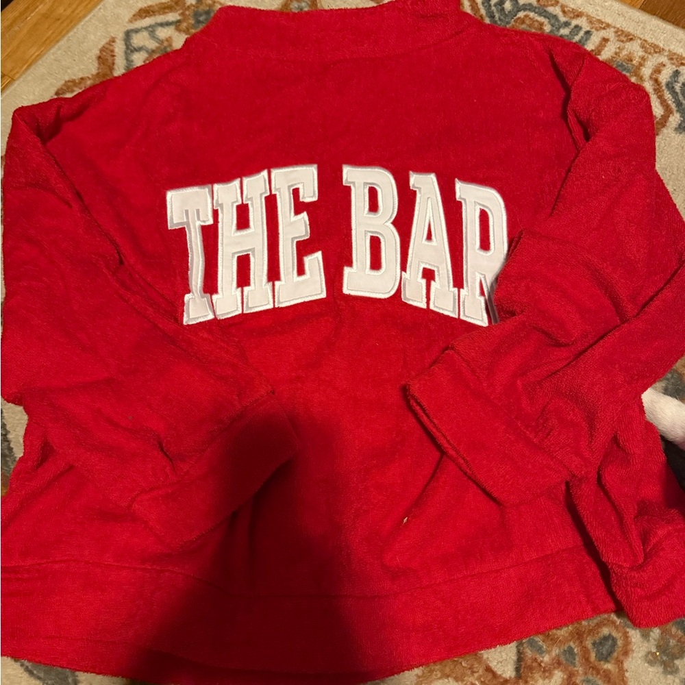 The Bar Terry cloth Red Sweatshirt